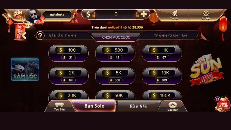 Hệ thống nhiệm vụ hàng ngày tại sự kiện Quay Lì Xì Tết Sunwin